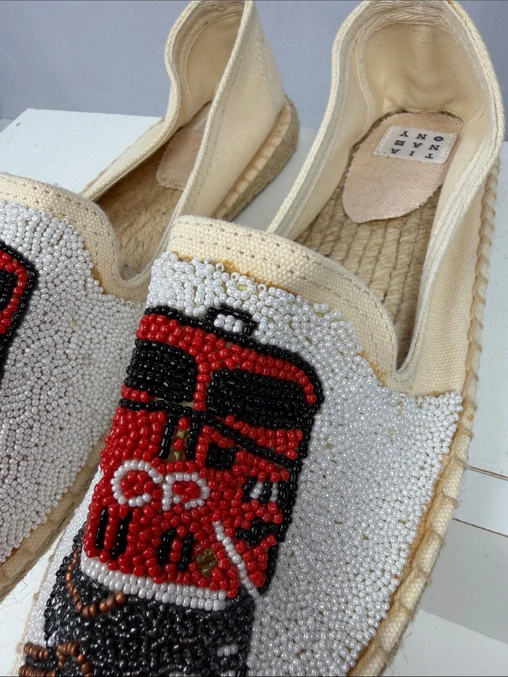 Tiana x New York Beaded Espadrille CP‎ Railroad Flats Shoes.
